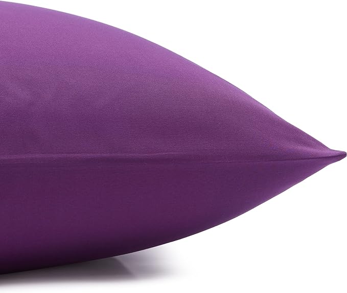 Amazon Basics Lightweight Super Soft Breathable Wrinkle-Free Microfiber 3-Piece Bed Sheet Set with 14-Inch Deep Pockets, Twin, Plum, Solid
