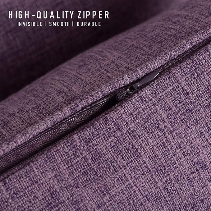 HPUK Throw Pillow Covers 18x18, Set of 2, Lavender Mist Couch Pillow Covers | Polyester fabric, solid-color design, hidden zippers, machine washable, for sofas and beds, inserts not included