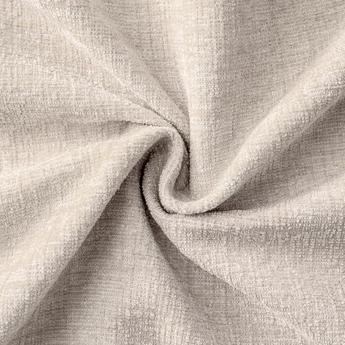 MIULEE Soft Chenille Throw Pillow Covers Light Brown 18x18 Inch Pack of 2 | Modern Home Decor, Classic Decorative Pillows, Solid Dyed Cases, Boho Couch Cushion Covers for Sofa Bed Living Room