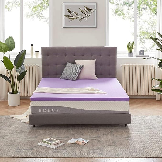 SINWEEK Gel Memory Foam Mattress Topper Twin XL, 1.5 in Twin Extra Long Mattress Pad for College Dorm Single Bed, Ventilated Soft Bed Topper, CertiPUR-US Certified, Twin XL Size | Twin Extra Long Mattress Pad for College Dorm Single Bed, Ventilated Sof...