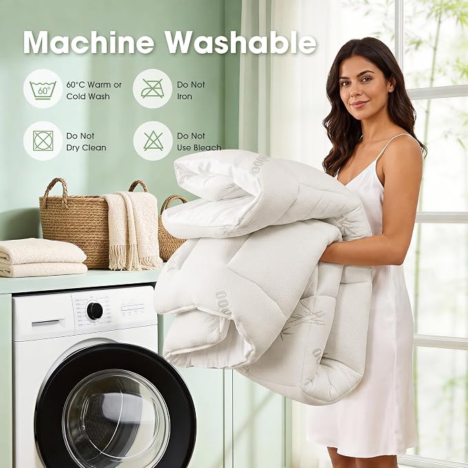 Mattress Pad Full Size, Cooling Pillow Top Mattress Topper, Ultra Soft Viscose Made from Bamboo, Breathable for Hot Sleepers, Deep Pocket 8"-20", White