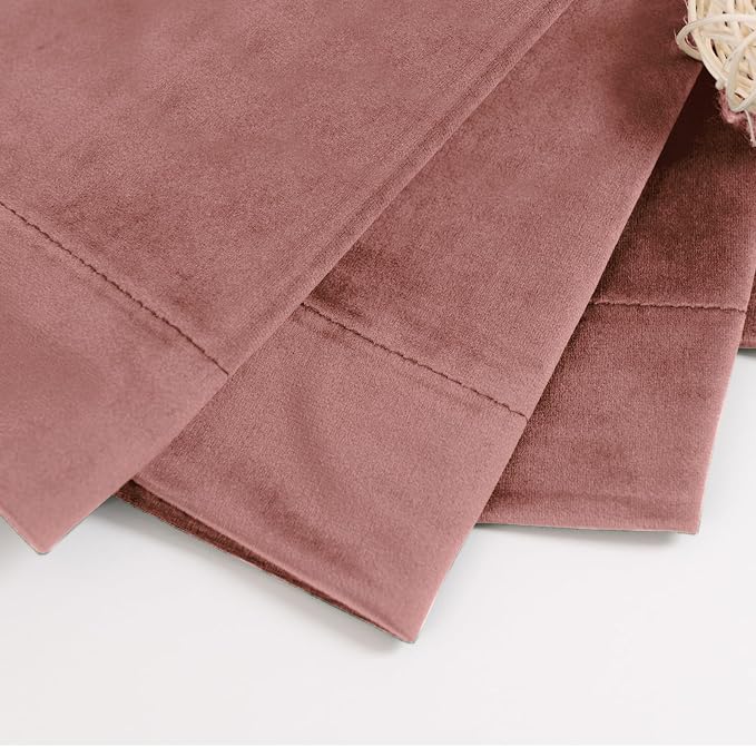 BGment Dusty Rose Pink Velvet Curtains 84 inches 2 Panels for Living Room | Luxury, Thermal Insulated, Noise Reduce, Super Soft, Elegant Window Curtains for Bedroom, Back Tab Rod Pocket, 38 x 84 Inch
