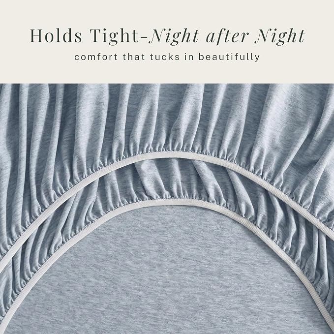 Hearth & Harbor Bed Sheets, Luxury Soft 6 Piece Bed Sheet Set Extra Deep Pocket Fitted Sheets Fits Mattress up to 21", Double Brushed Bedding Sheets & Pillowcases,