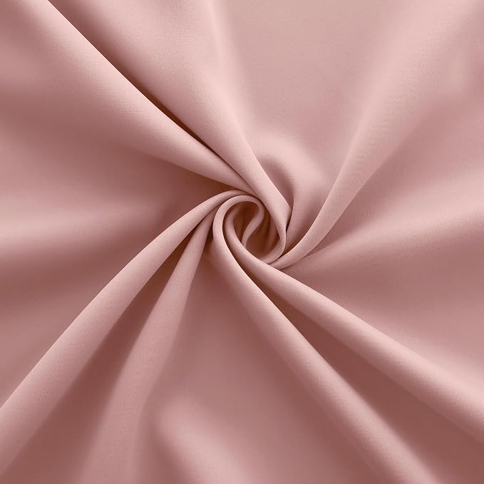 KOUFALL Dusty Blush Pink Curtains for Nursery,96 Inch Long Teen Girl Room Decor Coquette Curtains for Girls Bedroom 2 Panels Set
