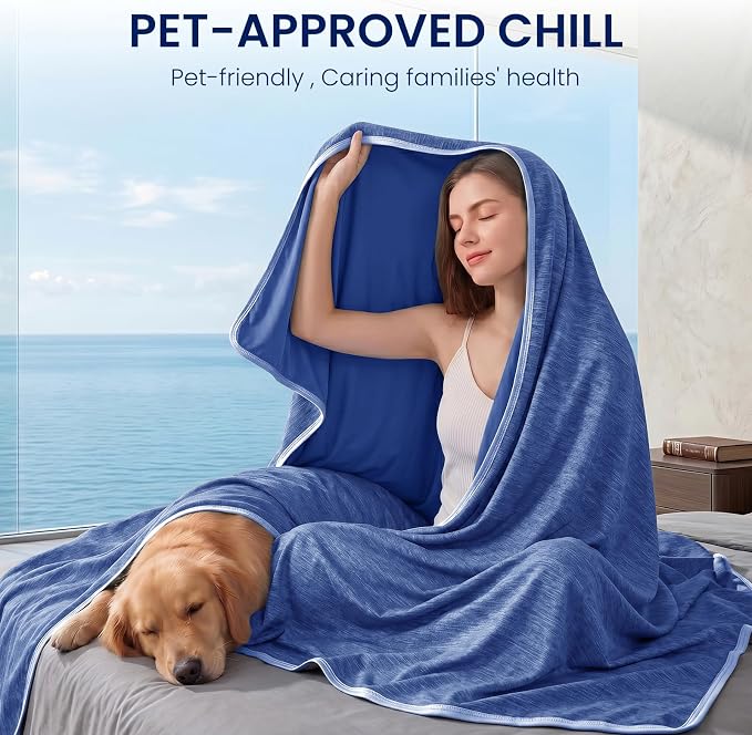 TOPCEE Cooling Blanket(60"x90"Twin Size)for Night Sweats Absorbs Heat to Keep Adults, Children Cool on Warm Nights, Q-Max 0.5 Cooling blankets for Hot Sleepers, Ultra-Cool Lightweight Blanket for Bed | Absorbs Heat Cold Summer Blanket for Night Sweats ...