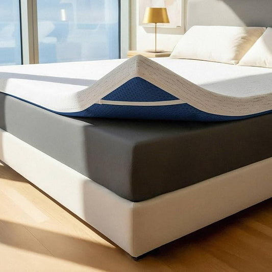 ViscoSoft Memory Foam Mattress Topper | Select High Density Ventilated Mattress Pad - Premium Removable Rayon Cover 2 Inch - Full