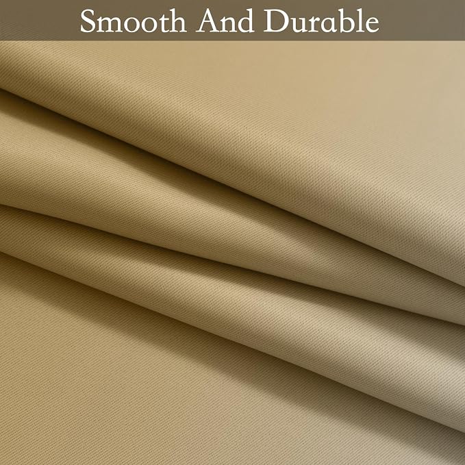 SimpleHome Ombre Beige to Grey White Curtains for Living Room 52Wx96L | Room Darkening Curtains for Bedroom,Gradient Light Blocking Curtain,Thermal Insulated Grommet Window Drapes,2 Panels,96 Inch
