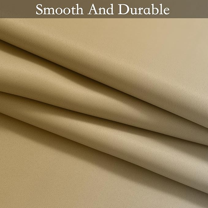 SimpleHome Ombre Beige to Grey White Curtains for Living Room 52Wx63L | Room Darkening Curtains for Bedroom,Gradient Light Blocking Curtain,Thermal Insulated Grommet Window Drapes,2 Panels,63 Inch