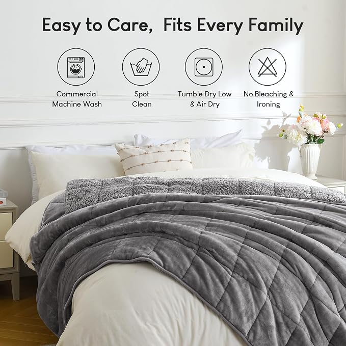 Cottonblue Small Weighted Lap Blanket Pad for Adults Teens 2 lbs 20x30 in | Flannel Travel Weighted Lap Pad for Relax Sleep Nap All Season, Soft Cozy Weighted Blankets Portable for Bed Couch, Grey
