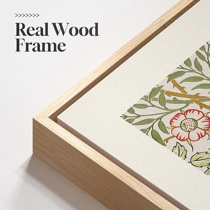 Framed William Morris Canvas Wall Art for Living Room, 3 Piece Large Vintage Sage Green Artwork for Walls Nature Floral Botanical Picture Prints for Bedroom, Hallway, Home Office Wall Decor, 16x24 | Fine art, Vintage, Floral, Nature, Aesthetic, Easy in...