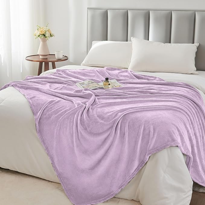 BEDELITE Fleece Blanket Soft Plush Throw for Couch Lilac 50"x60" | Ultra Soft Fleece, Plush Microfiber, Lightweight Warmth, All Season Comfort, Fade Resistant, Machine Washable, Couch Sofa Bed