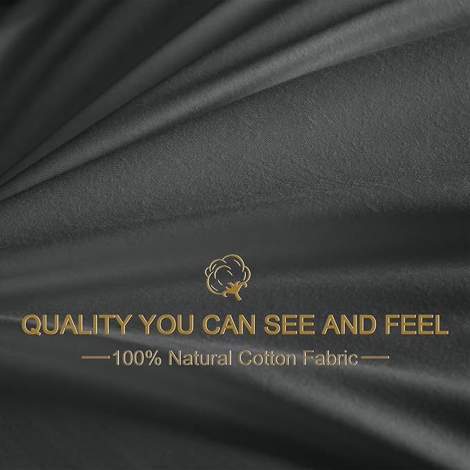 Goose Down Body Pillows for Adults, Large Body Pillow for Side Sleeper, Hugging Feather Body Pillow Insert, Cooling Full Length Long Pillow for Bed with 100% Organic Cotton Shell, (Black 20"x60")