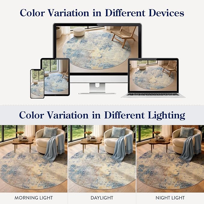 Lahome Modern Abstract Bathroom Runner Rug 2x8, Washable Entryway Rug Runners for Hallways Non Slip, Soft Non Skid Kitchen Carpet Runner for Living Laundry Bedroom RV, Blue