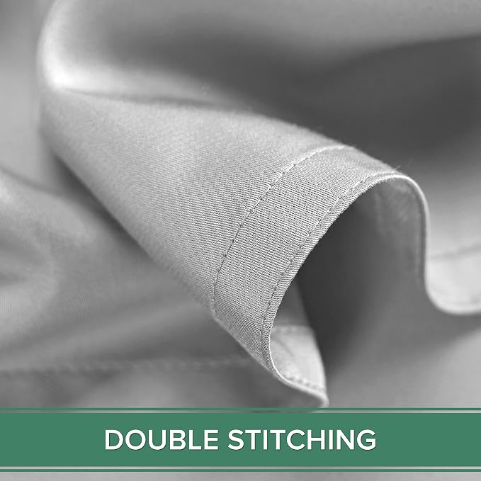 Pure Bamboo California King Sheets, Genuine 100% Organic Viscose Derived from Bamboo Bed Sheet Set, Soft & Cooling, Double Stitching, 2 Year Quality Promise (California King, Silver Pearl)