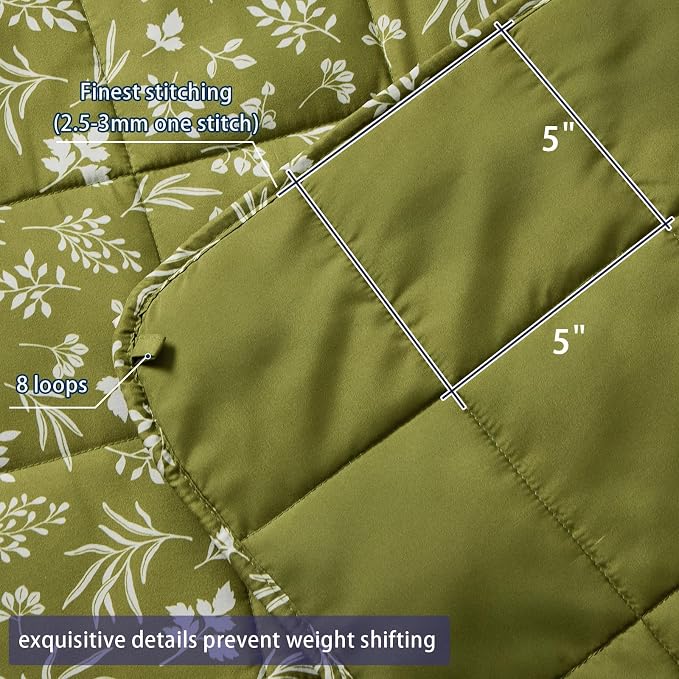 yescool Weighted Blanket for Adults (20 lbs, 48" x 72", Sage) Cooling Heavy Blanket for Sleeping Perfect for 140-160 lbs, Twin Size Breathable Blanket with Premium Glass Bead, Machine Washable