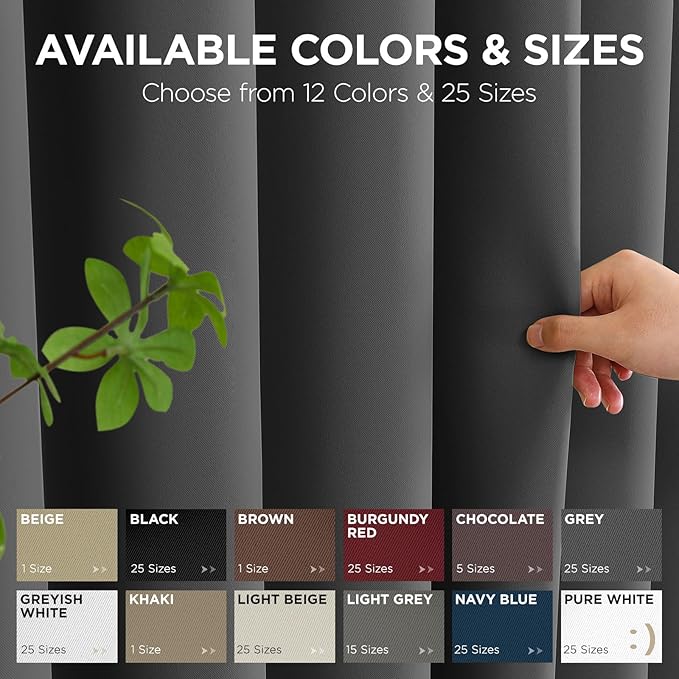 Joydeco Door Curtain Blackout Curtains for Doorway Privacy Closet Drapes | Room Divider Curtains for Bedroom Living Room, Sliding Door Curtains for Open Closet (Grey, 32Wx80L, 1 Panel)