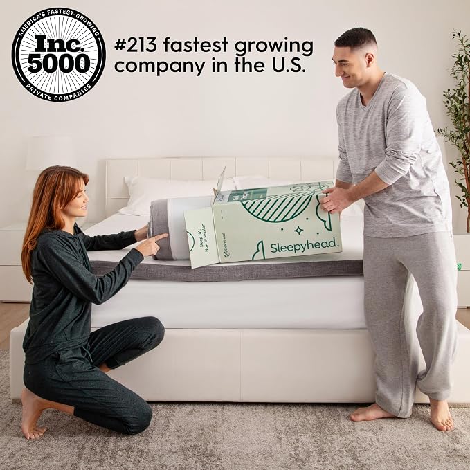 Sleepyhead King Mattress Topper 3 Inch, Cooling Gel Memory Foam, King Size Mattress Topper for Pressure Relief, Removable Washable Cover, CertiPUR-US Certified, Mattress Pad King (King 3")