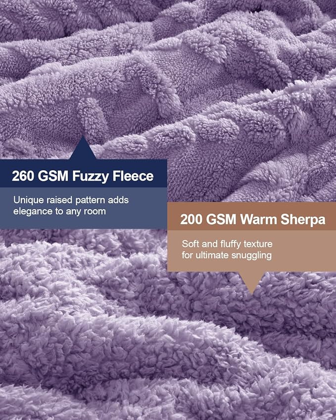 Ultra Soft Sherpa Weighted Blanket for Adults, 48"x72" 15lbs Heavy Blankets | Cozy Comfort for Relaxing Nights, Double-Sided Fluffy Sherpa & Fleece, Double Inner Layers-No Bead Bunching, Even Weight