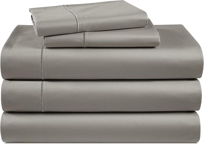 LANE LINEN Split King Sheet Sets Adjustable Bed Sateen Weave - Charcoal | Sheets For Sleep Number Bed Split King - 5-Piece Set, Long-Staple Egyptian Cotton, For A Cool, Restful Sleep, Plush