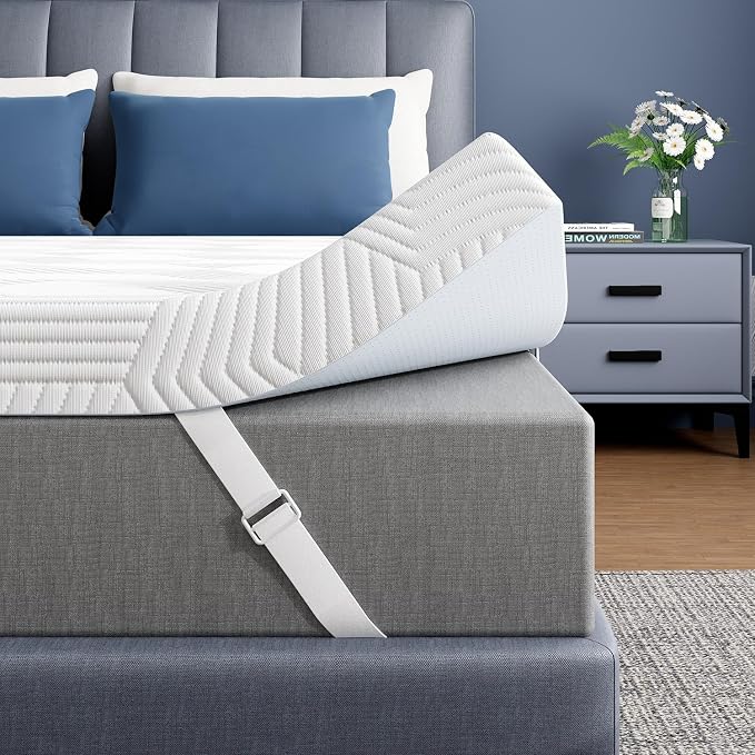 ELEMUSE 3 Inch California King Size Gel Memory Foam Mattress Topper | Pressure-Relieving Mattress Topper for Back Pain,High Density Cooling Pad,Non-Slip Design,Removable & Washable Bamboo Cover