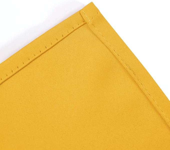 Yellow Thermal Blackout Curtains/52 x 72 Inch/Set of 2 Panels Room Darkening Curtains