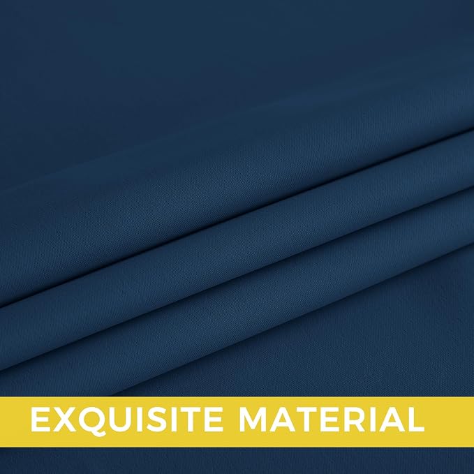 NICETOWN Morrocan Blue Room Darkening Curtains 90 Inches Long 2 Panels for Living Room, Bedroom, Nursery Summer Thermal Insulated Blackout Drapes Grommet Noise Reducing Window Curtains, W40