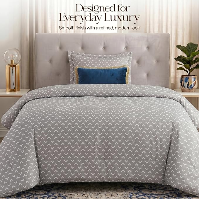 Utopia Bedding 2 Pc Twin Comforter Set, Printed Comforter, Arrows White | Comforter Set Includes Comforter (64x88) Inches, 1 Sham (20x26) Inches. Soft Microfiber Down Alternative, Machine Washable.