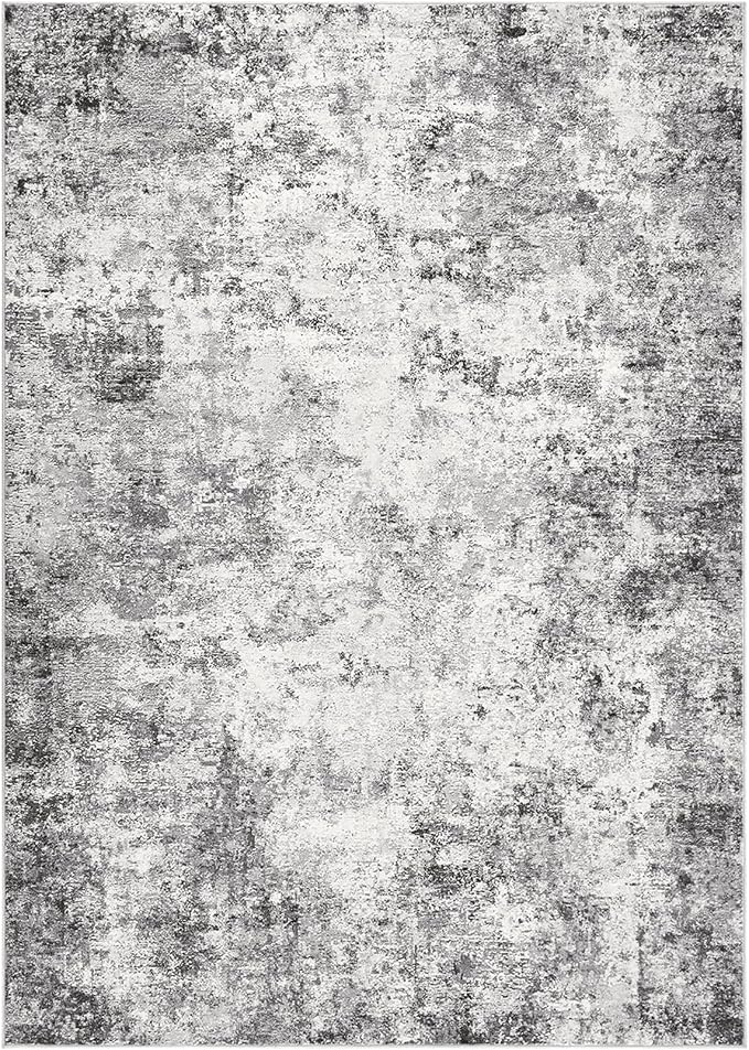 UERMEI 10x14 Washable Area Rug - Neutral Modern Abstract Living Room Rugs, Non-Slip Soft Large Indoor Floor Carpet for Bedroom Home Office & Under Dining Table Decor, Dark Brown