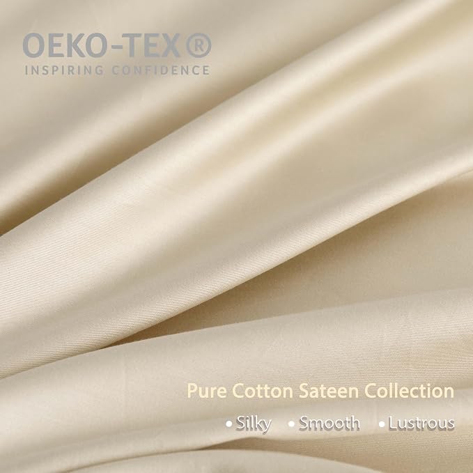 HeimenAogo 600TC Egyptian Cotton Duvet Cover Full Size Sateen Weave, Silky Soft and Breathable Bedding Set with Zipper Closure, Long Staple Cotton Bed Linen Linen Grey 3Pcs (80"×90")