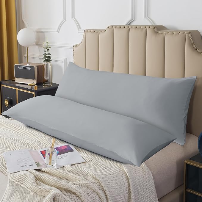SHOUREN Large Body Pillow,Long Bed Pillow for Adults,20x54in | Breathable,sweat-absorbing,skin-friendly,medium firmness for side sleepers,multiple application