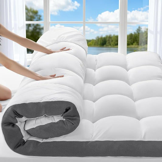 4 Inch Memory Foam Mattress Topper Queen Size,6"-18" Deep Pocket(60"x80") | Breathable Extra Thick 2000 GSM Pillow Top Mattress Pad for Back Pain Relief,suitable for all seasons