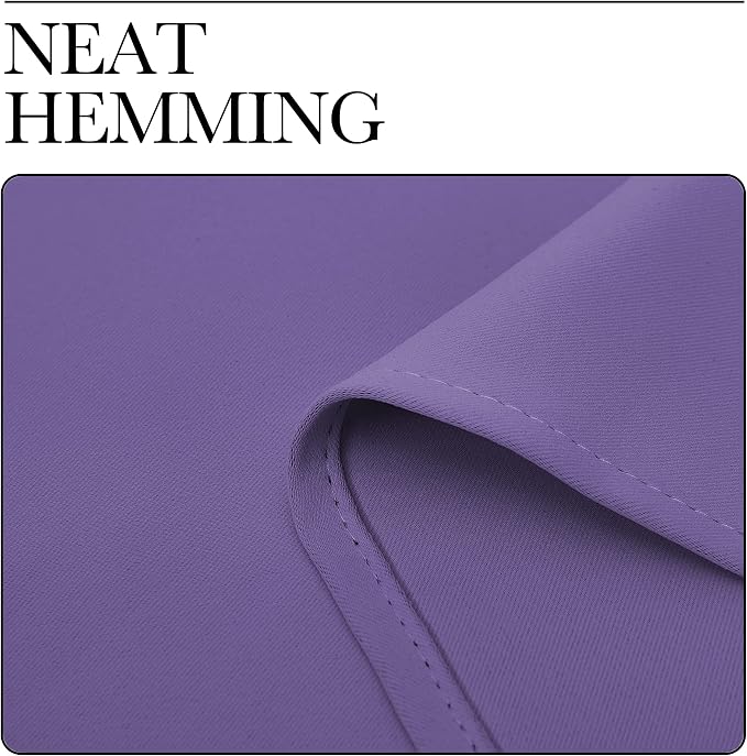 NICETOWN Room Darkening Curtains for Kitchen, Lilac Purple, Set of 2, 42 inches Wide by 50 inches Long, Window Treatment Thermal Insulated Solid Grommet Room Darkening Curtains/Drapes for Bedroom