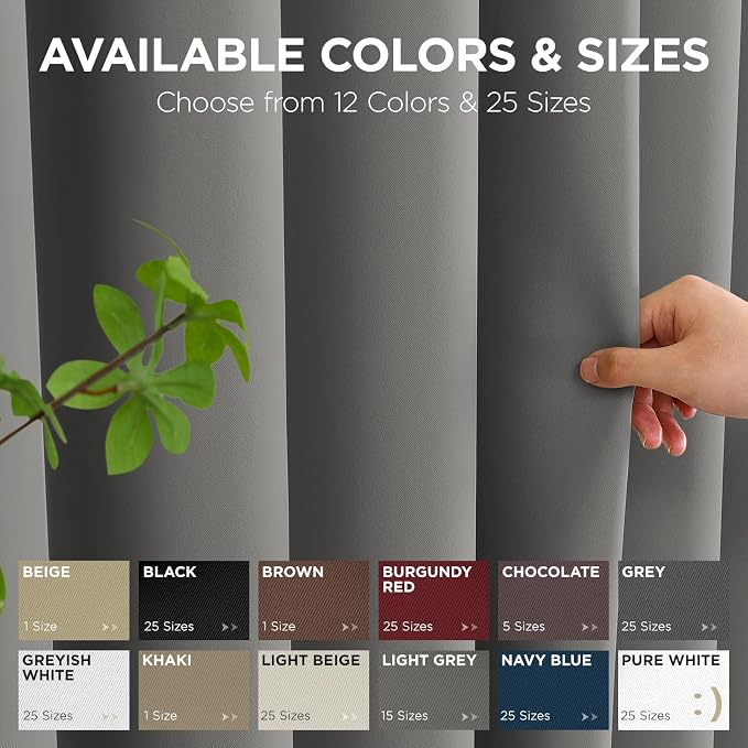 Joydeco Door Curtain Blackout Curtains for Doorway Privacy Closet Drapes | Room Divider Curtains for Bedroom Living Room, Sliding Door Curtains for Open Closet (Light Grey, 52Wx90L, 1 Panel)