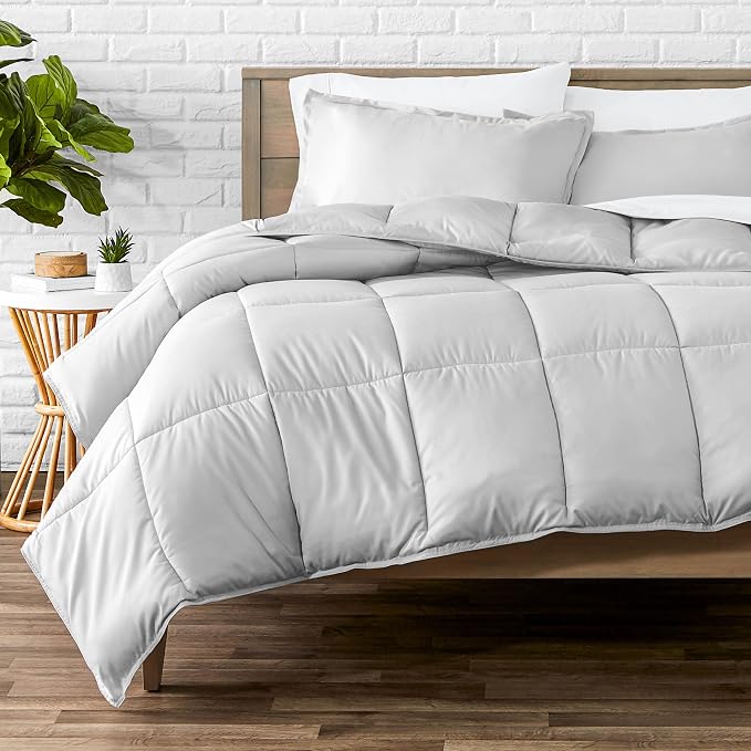 Bare Home Comforter Set - 1800 Ultra Soft (Oversized King, Cloud Grey) | All-Season, Breathable, Hypoallergenic, Premium 1800, Warm, Cozy