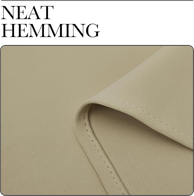 NICETOWN Cocoa Eggnog Blackout Curtains for Bedroom 42" w x 63" L 2 Panels | Thermal Insulated Grommet Draperies Panels for Living Room Kitchen, Light Blocking Room Darkening Noise Reducing Home Decor