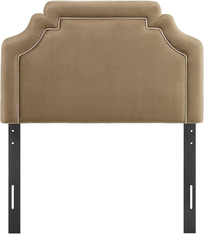 Modway Magnolia Twin Size Stain-Resistant Performance Velvet Headboard in [ Color] - Padded Cushioned Headboard with Adjustable Mounting Positions