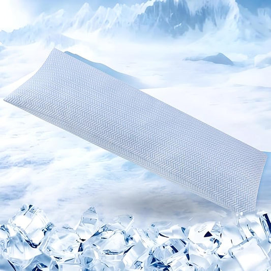 DOWNCOOL Cooling Body Pillow 1 Pack, Shredded Memory Foam Long Pillow | Full Body Support, Adjustable Loft, Firm, Cool Pillow for Hot Sleepers, Side Sleepers, Pregnant, Removable Cover, 20"X54"