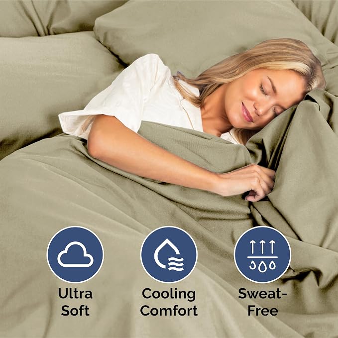 King Size 4 Piece Sheet Set - Ultra Soft & Cooling Sheets- Taupe | Fits 8 Inch to 16 inch Mattress, Wrinkle Free & Fade Resistant with Deep Pockets, Breathable, Comfy Hotel Luxury Bedding
