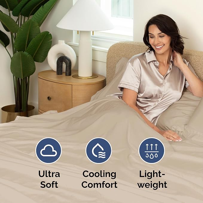Twin Flat Sheet - Single Top Flat Sheet Only - Breathable & Cooling - Cream | Hotel Luxury Top Flat Sheet Only, Ultra-Soft, Breathable & Cooling, Fade & Wrinkle Free, Easy-Care, Stain & Shrink Resistant