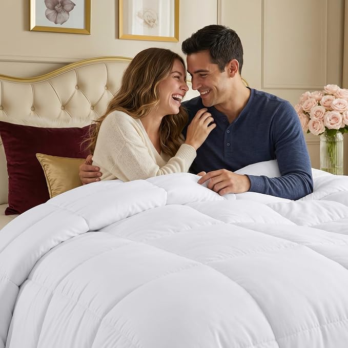 Utopia Bedding Duvet Insert, Full Size Comforter 82 x 86 Inches, White | Cozy All Season Comforter for Kids and Teens, Unisex, Down Alternative Fill, Soft Microfiber Shell, Machine Washable.