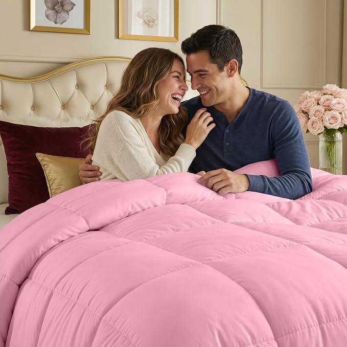 Utopia Bedding Duvet Insert, Comforter King Size 90 x 102 Inches, Pink | Cozy All Season Comforter for Kids and Teens, Unisex, Down Alternative Fill, Soft Microfiber Shell, Machine Washable.