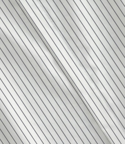 Duvet Cover Full Size - Stripe Duvet Cover - 3 Piece - Grey Stripe | Soft Stripe Duvet Cover 80 x 90 with 2 Pillow Shams, Zipper Closures & Ties, Stripe Bedding for Women, Men, Kids & Teens