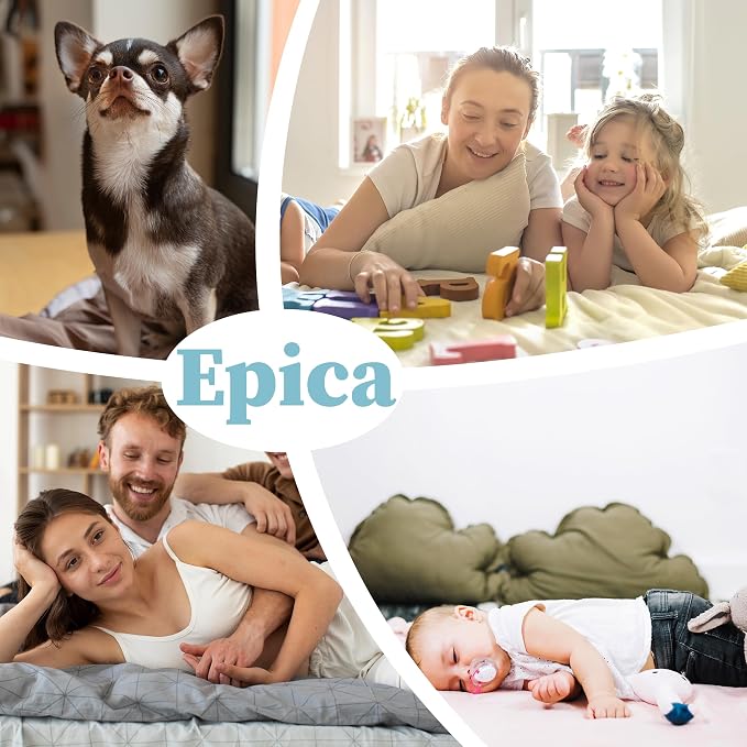 Epica Incontinence Bed Pads Washable Waterproof, 34"x52" (1 Pack) | 300 Washes, Reusable Heavy Absorbency Washable Pee Pads for Adults, Elderly & Pets - Blue