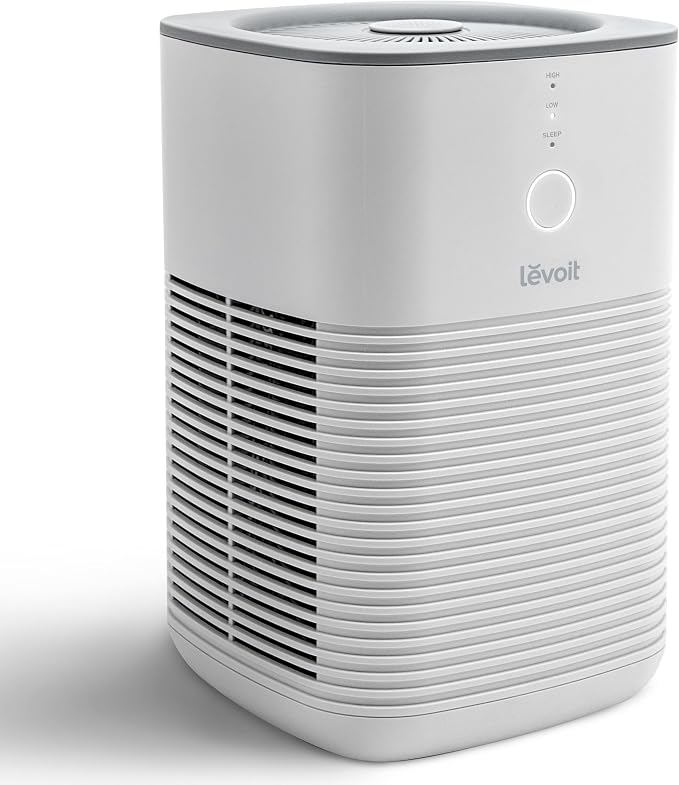 Levoit Air Purifiers for Home Bedroom Dorm Room | AHAM VERIFIDE, Freshens Small Room with Aroma Pad, For Smoke, Pollen, Pet Dander, Odor, Dust, Office, Desktop, White