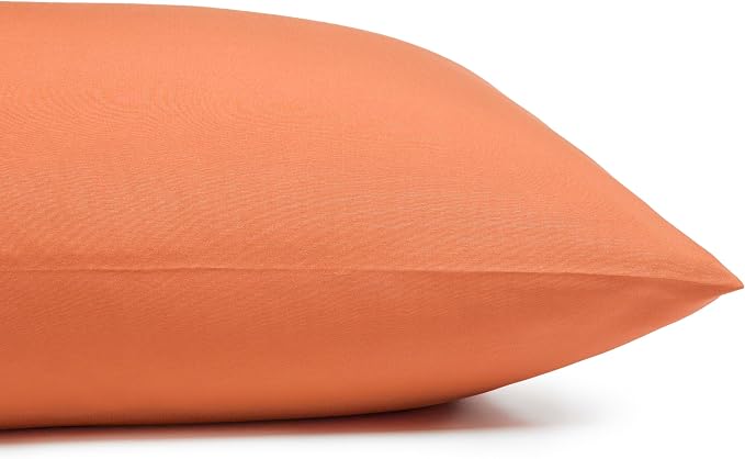 Amazon Basics Lightweight Super Soft Breathable Wrinkle-Free Microfiber 3-Piece Bed Sheet Set, Twin XL, Brick, Solid