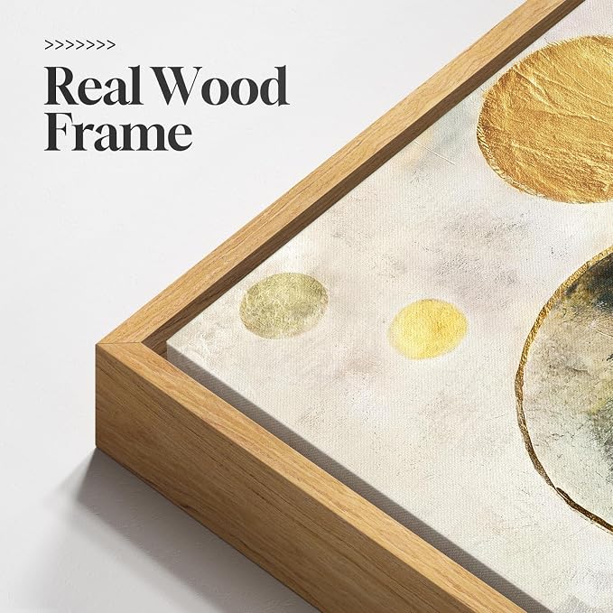 Large Framed Gold Abstract Wall Art for Living Room, Horizontal 30x60 In | Modern pictures, Canvas prints, Wood frame, Minimalist painting, Artwork for walls, Wall decor for bedroom dining room office