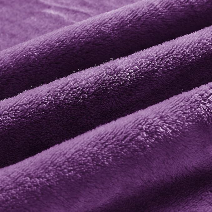 BEDELITE Fleece Blanket Soft Plush Queen Size Bed Blanket Purple 90"x90" | Ultra Soft Fleece, Plush Microfiber, Lightweight Warmth, All Season Comfort, Fade Resistant, Machine Washable,Perfect for Bed