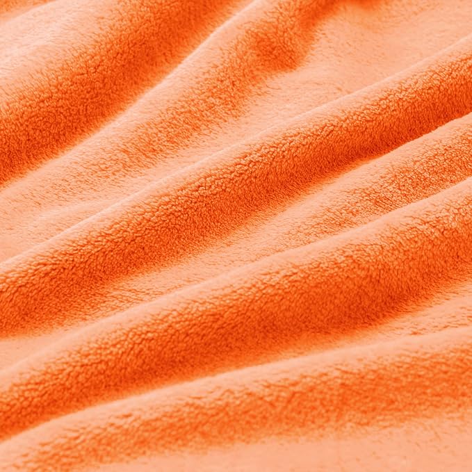 BEDELITE Fleece Blanket Soft Fall Twin Size Blanket Orange 60"x80" | Ultra Soft Fleece, Plush Microfiber, Lightweight Warmth, Fall Decor, Fade Resistant, Machine Washable, Couch Sofa Bed