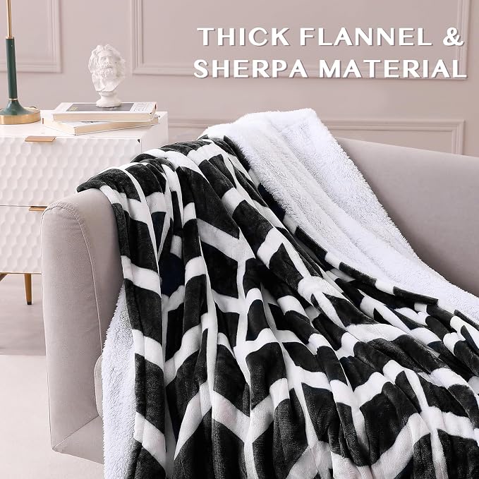 VENTIMI Heated Blanket Queen, 9 Heat Levels & 2-10 Hours Auto Off, Black | ETL & FCC, Dual Controller, 84" × 90", Flannel and Sherpa, Bed Couch Use, Machine Washable, Removable Controller