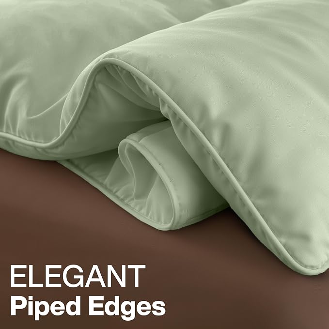 Utopia Bedding Twin Comforter, Duvet Insert, Sage Green, 64 x 88 Inches | Soft and Fluffy Down Alternative Bed Comforter, All Season, Breathable, Corner Tabs, Box Stitched, Durable, Machine Washable